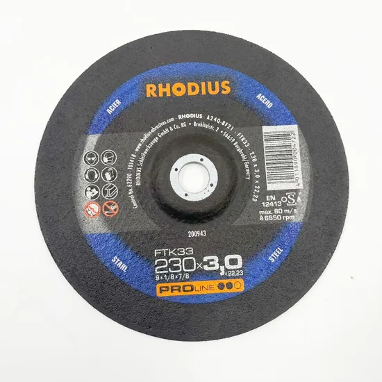 Абразивный отрезной круг Rhodius Ftk33 230*3.0*22 из нержавеющей стали